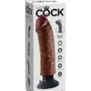 King Cock Dildo Vibrador 20.32 cm Realista Marron
