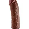 King Cock Dildo Vibrador 20.32 cm Realista Marron
