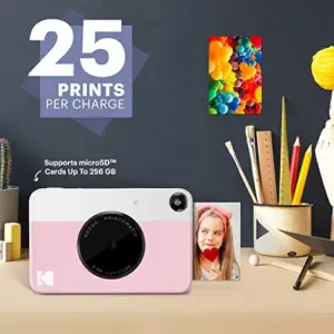 Kodak Printomatic 5MP Grande Angular Rosa Fotos Instantâneas