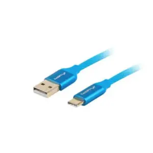 Lanberg CA-USBO-22CU-18-BL Cabo USB Type-C Macho para USB A Macho 1,8m Azul