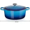 Le Creuset Panela de Ferro Fundido 6,7L Azure Cocotte