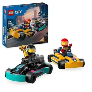 LEGO City Corridas Karting 60400 Pilotos Turquesa e Laranja 5+