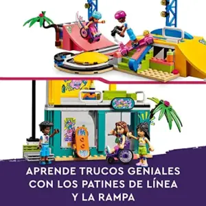 LEGO Friends Parque de Skate 41751 Brinquedo com Personagens e Rampa para Crianças de 6 Anos