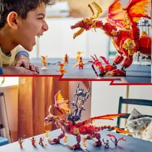 LEGO Ninjago Dragão da Fonte Movimento 71822 Dragão de Brinquedo Articulado para Meninos e Meninas 12+
