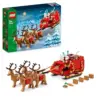 LEGO Tróle do Papai Noel 40499 Natal vermelho e dourado para crianças a partir de 9 anos