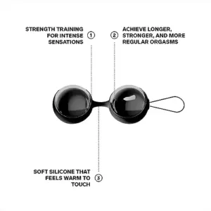 Lelo Bolas Vibratórias Luna Black Aromatizadas