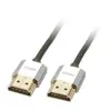 Lindy HDMI High Speed Slim Ethernet 0.5m Preto