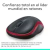 Logitech M185 Mouse Wireless Ambidestro Preto Vermelho