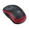 Logitech M185 Mouse Wireless Ambidestro Preto Vermelho