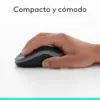Logitech M185 Mouse Wireless Ambidestro Preto Vermelho