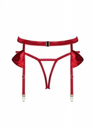 Obsessive Rubinesa Porte-jarretelles couro e látex S/M