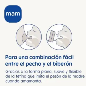 MAM Tetina Silicone 6m+ Para líquidos espessos
