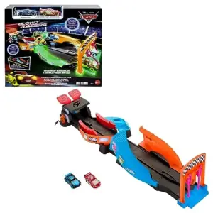 Mattel Playset Carros Glow Racers Pista Brilhante