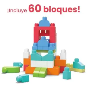 Mega Bloks Brinquedo de Construção Bolsa Rosa 60 Peças