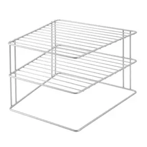 Metaltex Canto com 3 Alturas em Metal Preto 25x25x19cm