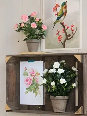 Mica Decorations Planta Artificial 25×33 cm Rosa Rosal