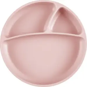 Minikoioi Conjunto de Refeição Prato com Divisórias Rosa