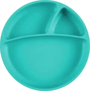 Minikoioi Conjunto de Refeição Prato com Divisórias Verde