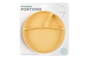 Minikoioi Conjunto Prato com Divisórias Amarelo