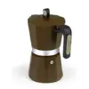 Monix New Cream 12 Xícaras Alumínio Castanho Cafeteira Italiana