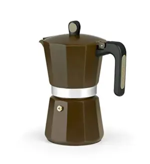 Monix New Cream 490ml Castanho Alumínio Cafeteira Italiana