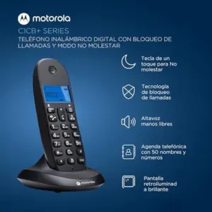 Motorola C1001LB Preto Telefone Sem Fios Fixe