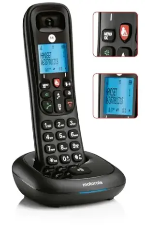 Motorola CD4001 Black Telefone Sem Fios de Longo Alcance