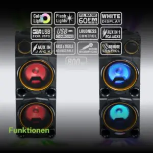 Muse M-1988 800W Bluetooth Party Box Preto
