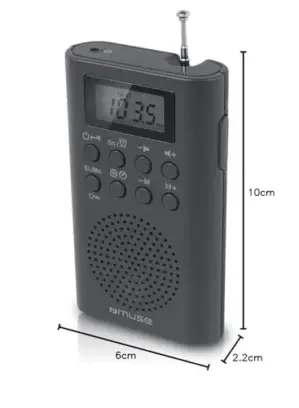 Muse M03R Rádio Portátil Preto Digital