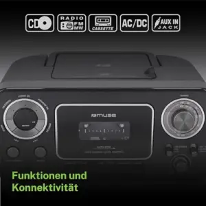 Muse M182RDC Rádio CD Cassete