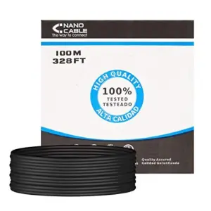 Nanocable 10.20.0302-EXT-BK Cabo de Rede UTP Cat 5e 100m Preto
