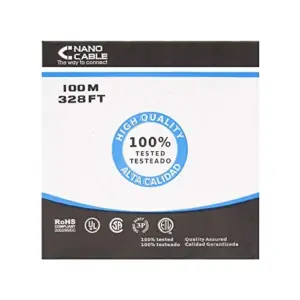 Nanocable Bobine Cabo UTP Cat6 100m Preto