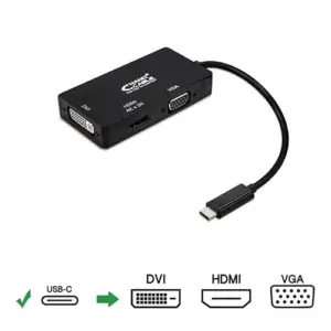 Nanocable Conversor USB-C para VGA DVI HDMI 10cm
