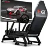 Next Level Racing Suporte Simulator F-GT Cockpit Compatível com Rodas e Pedais Prateado