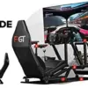 Next Level Racing Suporte Simulator F-GT Cockpit Compatível com Rodas e Pedais Prateado