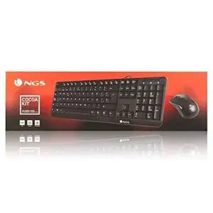 NGS Cocoa Kit Teclado com Fios Preto Com Fios