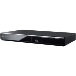 Panasonic DVDS700EGK HD DVD Reprodutor compatível com Xvid, reprodução de slides em JPEG com música MP3, resolução até 1080p, design à prova de pó, digitalização progressiva Preto