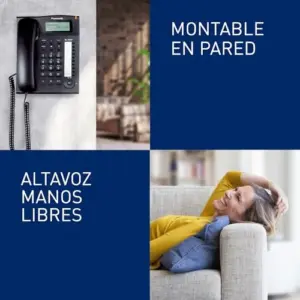 Panasonic KX-TS880EXB Telefone Fotfixo com Identificador de Chamadas