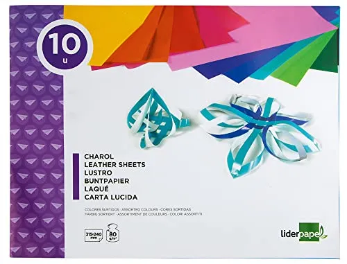 Papel de Lustro 240x315mm Folhas Sortidas 10 Folhas