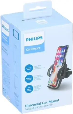 Philips Suporte Universal para Smartphone GPS Antideslizante Compatível com Telefone de 4 a 7 Polegadas