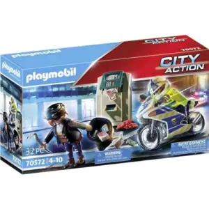Playmobil City Action Moto da Polícia 4+ Perseguição do Ladrão de Dinheiro
