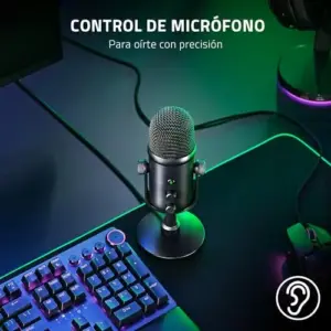 Razer Seiren V2 Pro Microfone Profissional USB Com Filtro Passo-Alto