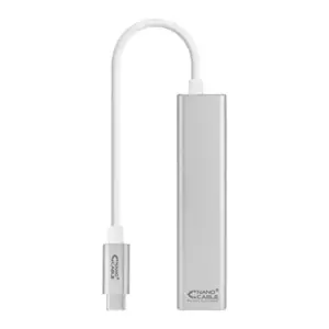 Nanocable Conversor USB-C para Ethernet Gigabit 1000 Mbit/s IEEE 802.3 Prateado