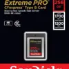 SanDisk SDCFE-256G-GN4IN 256GB CFexpress Cartão Tipo B