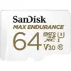 SanDisk SDSQQVR 64GB Micro SDHC Max Endurance UHS-I U3 V30 Class 10