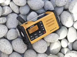 Sangean MMR-88 Rádio portátil com bateria recarregável solar e lanterna LED