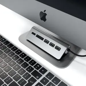 Satechi ST-TCHCRM Hub USB-C com 3 portas e leitor de cartões