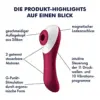 Satisfyer 4003061 Vibrador e Succionador 2 em 1 Silicone Vermelho