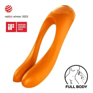 Satisfyer Candy Cane Finger Vibrator 11 Programas Silicone Coral