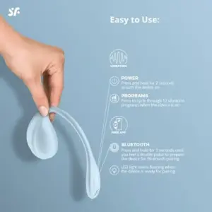 Satisfyer Estimulador de Ponto G Petal Lisa Azul